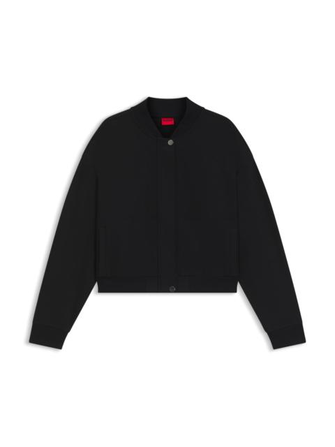 HUGO PUNTO MILANO JERSEY JACKET WITH CONCEALED CLOSURE