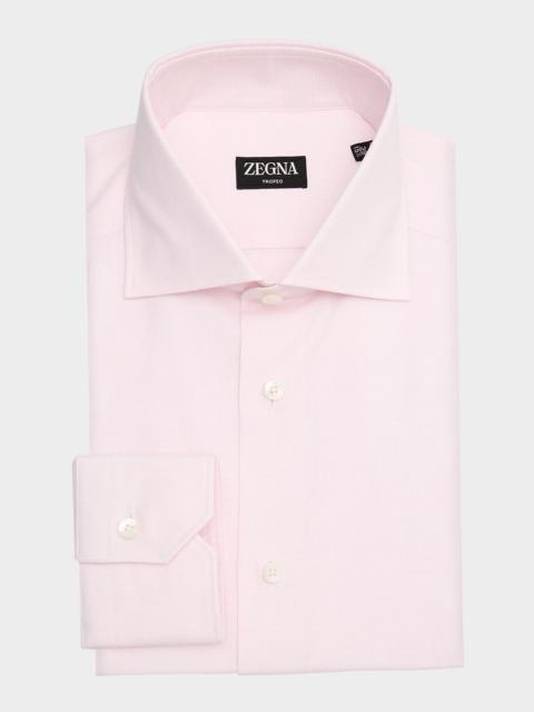 ZEGNA Men's Micro-Check Trofeo Cotton Dress Shirt