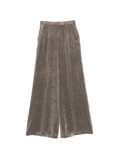 Rick Owens velvet-effect palazzo pants