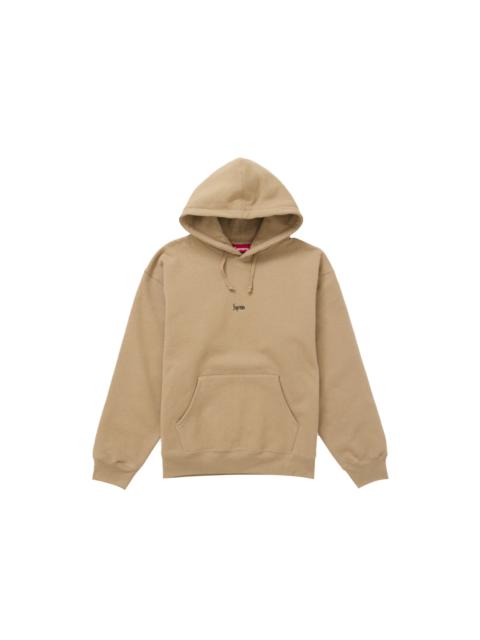Supreme Micro Logo Hooded Sweatshirt (FW24) Light Tan