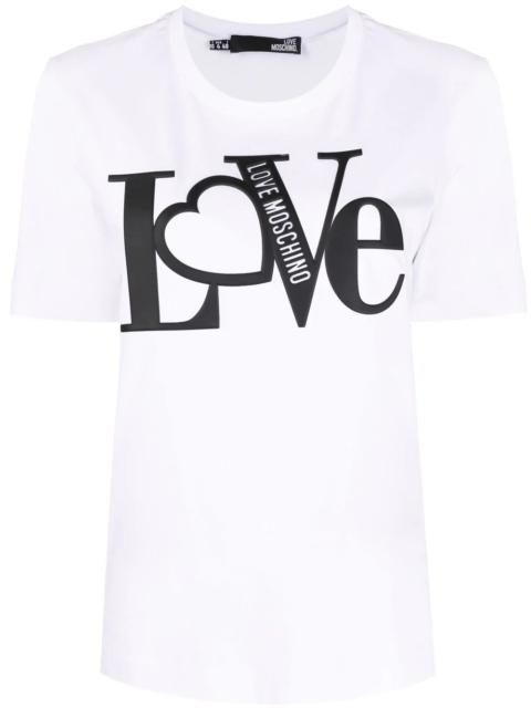 Moschino slogan-print short-sleeved T-shirt