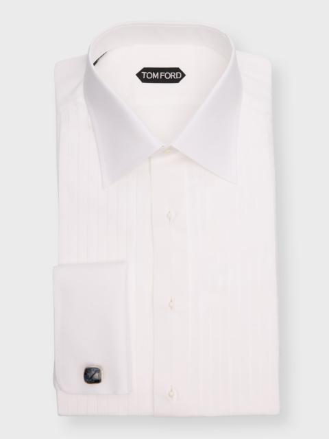 TOM FORD Men's French Cuff Pleated Dress Shirt