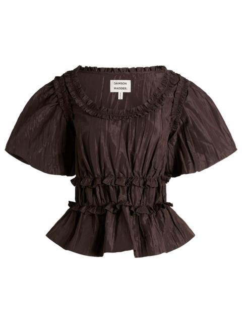 DAMSON MADDER. Damson Madder Everly Ruffle Blouse Presented By END.