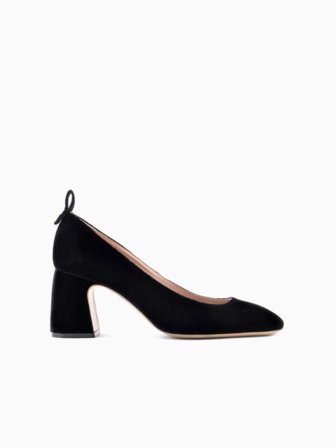 EMPORIO ARMANI Textured velvet court shoes