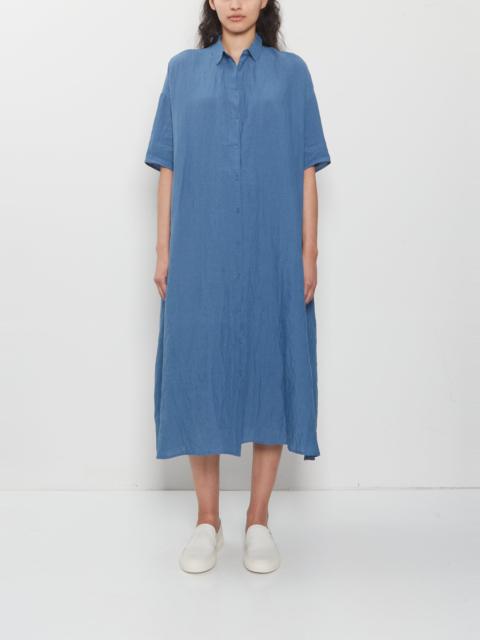 apuntob Classic Collar Linen Shirtdress — Sugar Blue