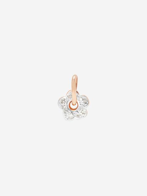 DoDo Rose Gold & White Diamond Flower Charm