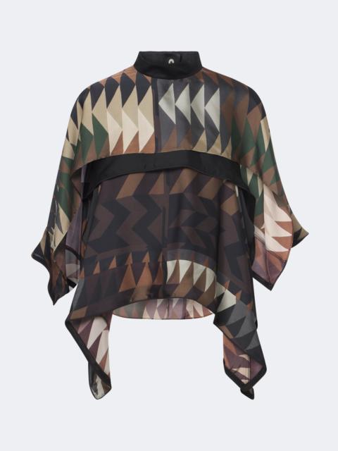 sacai Printed satin top
