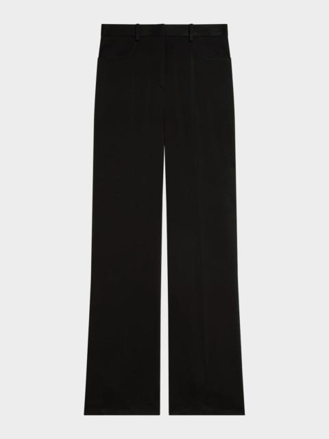 Theory Slim-Straight Satin Pants