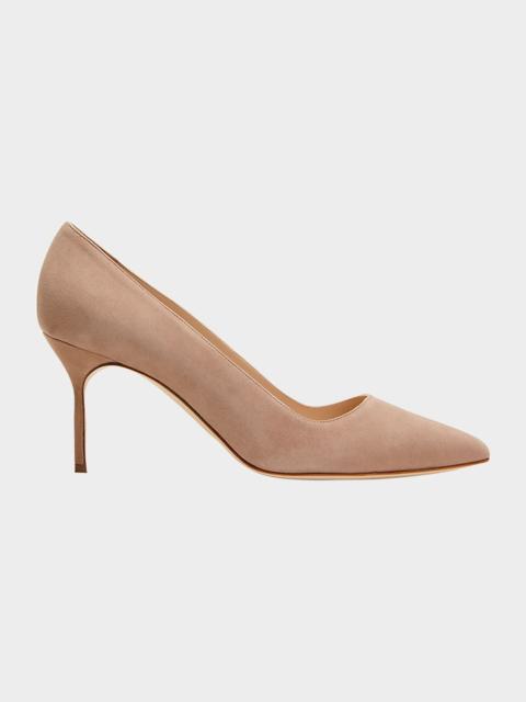 Manolo Blahnik BB 70mm Suede Stiletto Pumps