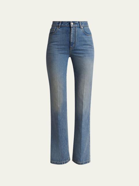 Alexander McQueen Mid-Rise Slim-Leg Denim Jeans
