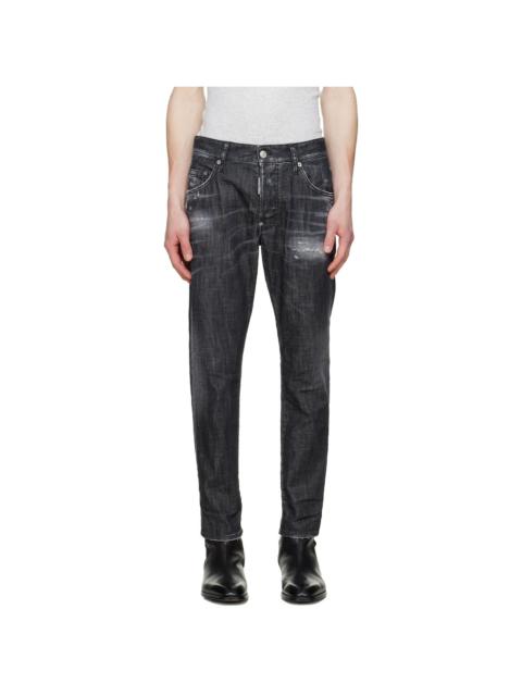 DSQUARED2 Black Distressed Stretch Jeans
