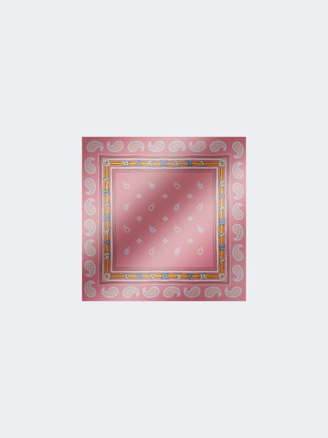 Max Mara Printed silk twill pocket square - BEIGE PINK