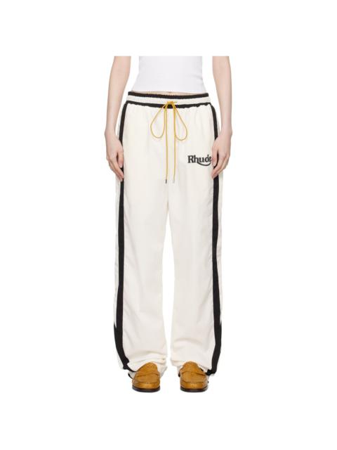 Rhude Off-White & Black Ski Track Pants