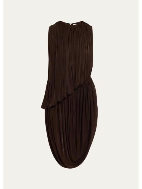 RONNY KOBO Alton Draped Side-Slit Jersey Dress