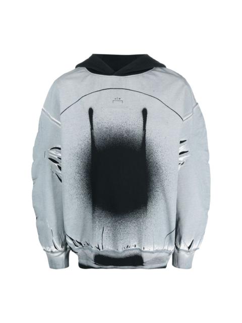 Exposure abstract-print hoodie