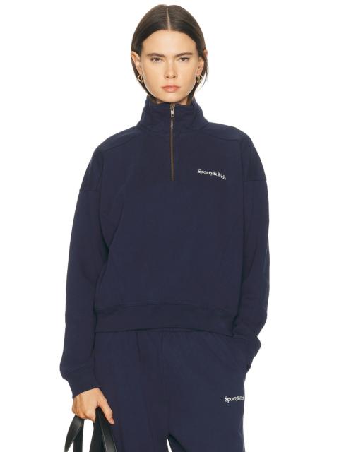 Sporty & Rich Play Tennis Quarter Zip Sweatshirt