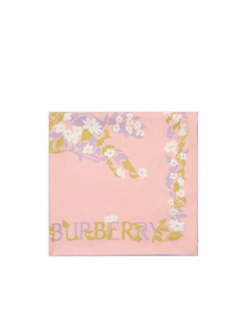 Burberry floral EKD silk scarf