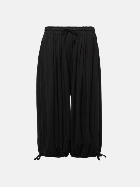 Totême Gathered cropped jersey tapered pants