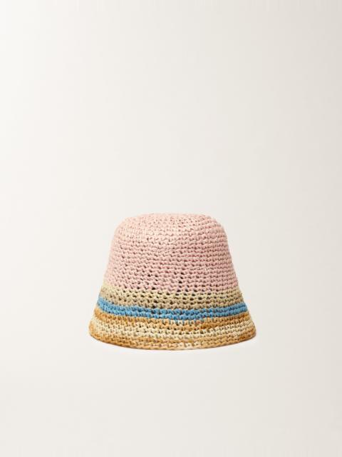 FABIANA FILIPPI Crochet fisherman hat in raffia