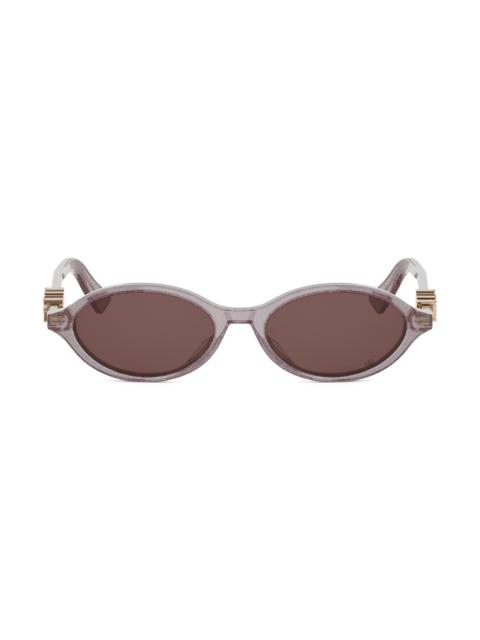 Dior Women's DiorTreasure R1I 51MM Oval Sunglasses - Grey Brown