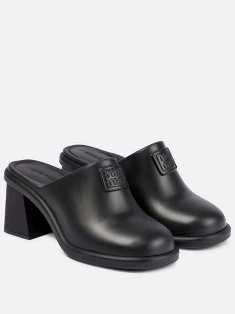 Miu Miu Logo rubber clogs