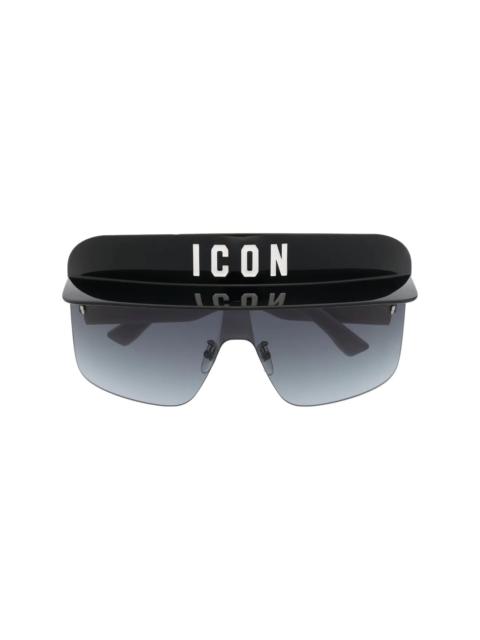 DSQUARED2 logo print oversized sunglasses