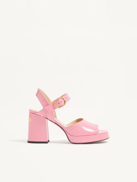 Valentino FAWCETTE PLATFORM SANDAL IN POLISHED CALFSKIN 100MM