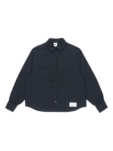 Nike (WMNS) Nike Sportswear Icn Clsh Wvn Ls Top Long Sleeved Shirt Black DD5051-010