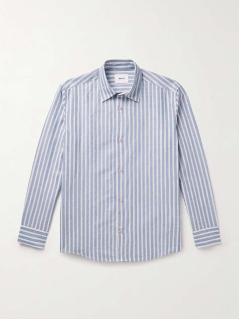 NN07 Freddy 5327 Striped Linen and Cotton-Blend Shirt