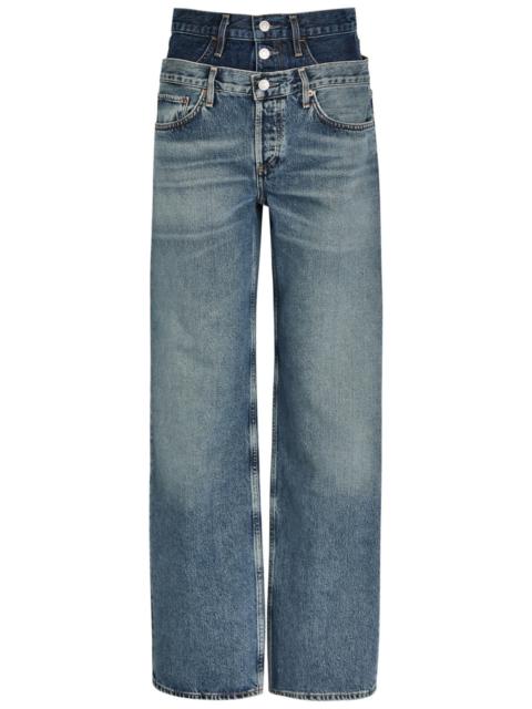 Agolde Elson Layered Straight-leg Jeans