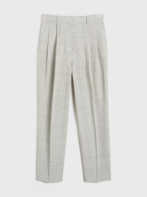 Totême Double-pleated tailored trousers oat melange