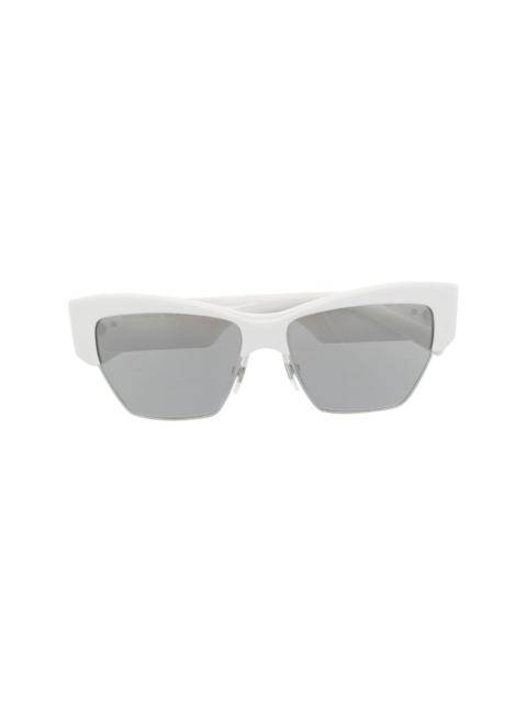 square-frame logo-plaque sunglasses