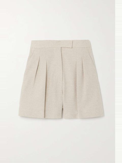 Jessica pleated cotton shorts