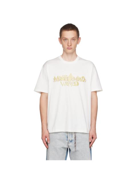 MASTERMIND WORLD White Glitter T-Shirt