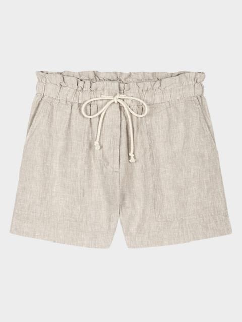 Rails Foster Paperbag Linen Shorts