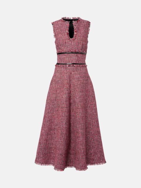 Safiyaa Dorothy tweed midi dress