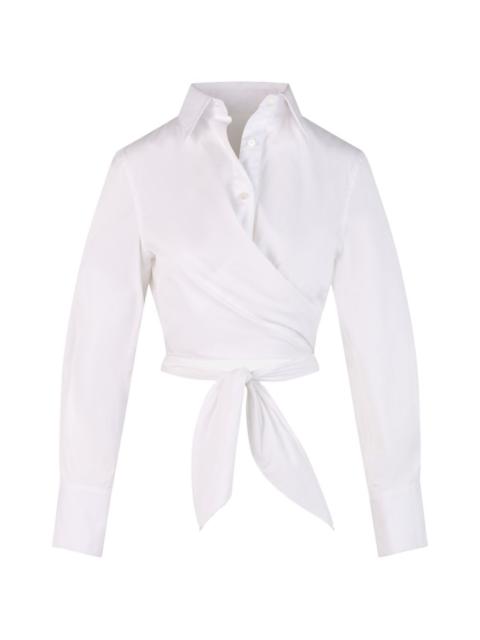 Monse wrap cropped shirt