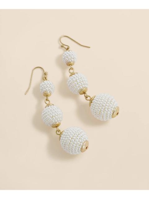 Brooks Brothers Faux-Pearl Sphere Linear Earrings