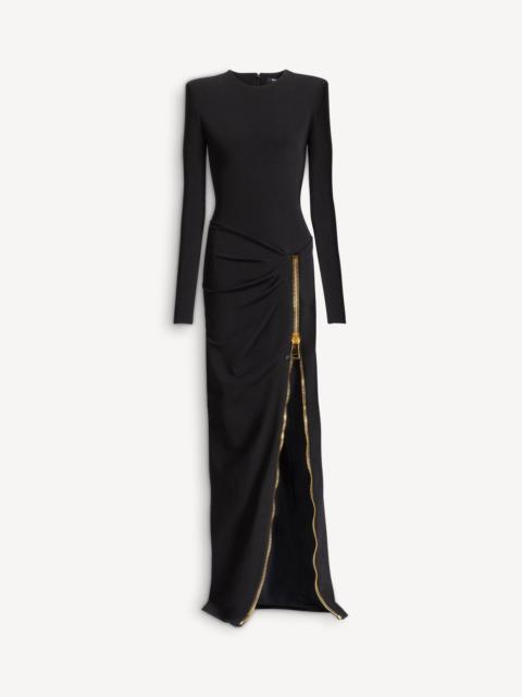 Balmain Long slit dress with zip