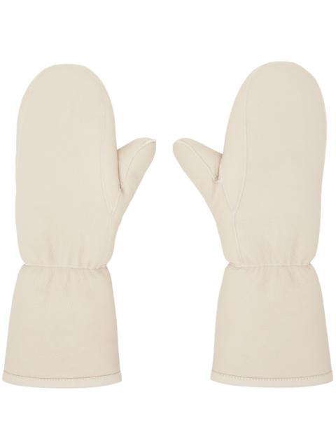 Yves Salomon Beige Merinillo Mittens