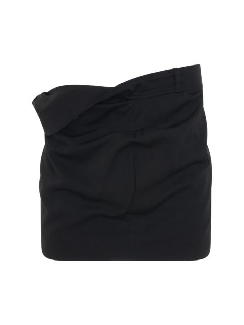 JACQUEMUS Bahia Twist Mini Skirt in Black