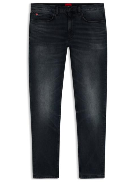 HUGO ASH-BLUE EXTRA-SLIM-FIT JEANS IN COMFORT-STRETCH DENIM