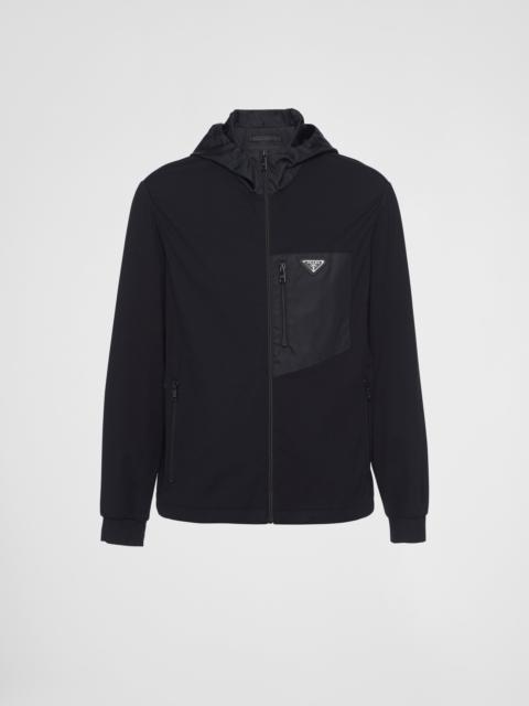 Prada Technical cotton and Re-Nylon cardigan