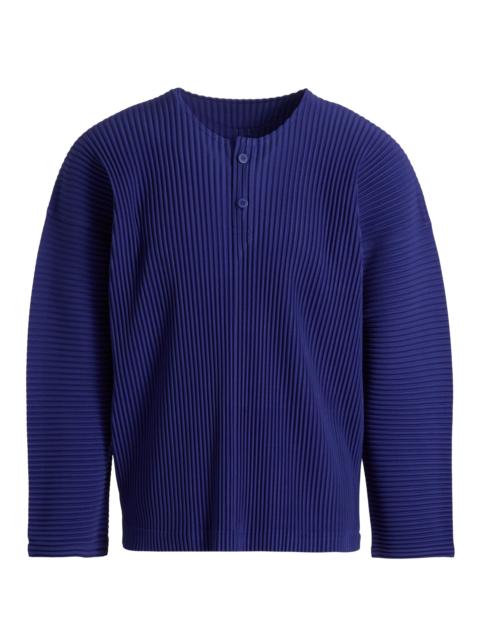 ISSEY MIYAKE Men Monthly Colors: February Henley Top - Blue
