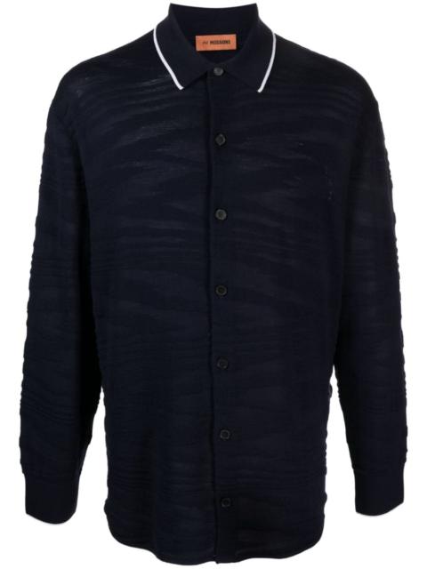 Missoni contrasting-trim wool-blend shirt