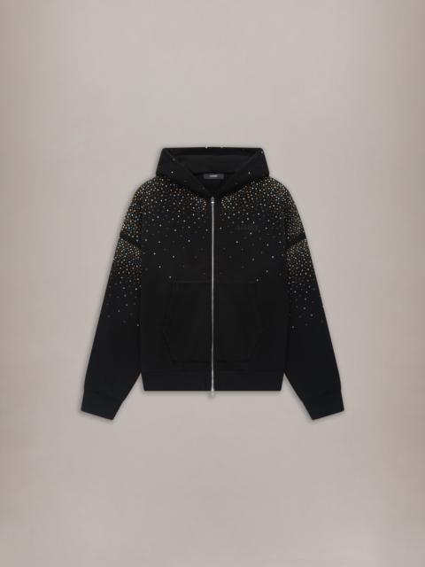 AMIRI CRYSTALS OVERSIZED ZIP UP HOODIE
