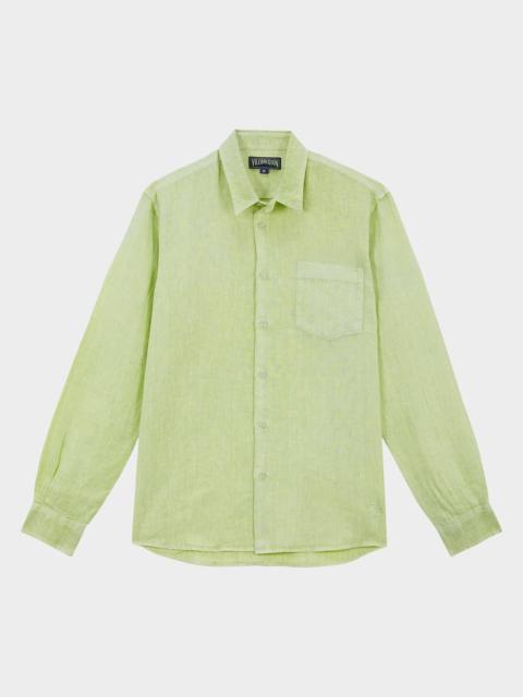 Vilebrequin Men & apos;s Mineral-Dyed Linen Shirt