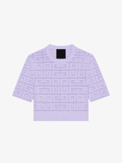 Givenchy CROPPED SWEATER IN 4G JACQUARD