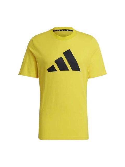 adidas Sportswear Logo T-Shirt 'Yellow Black' GP9505