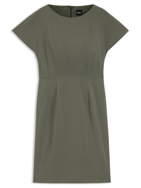 BOSS SLIM-FIT DRESS IN ITALIAN STRETCH WOOL